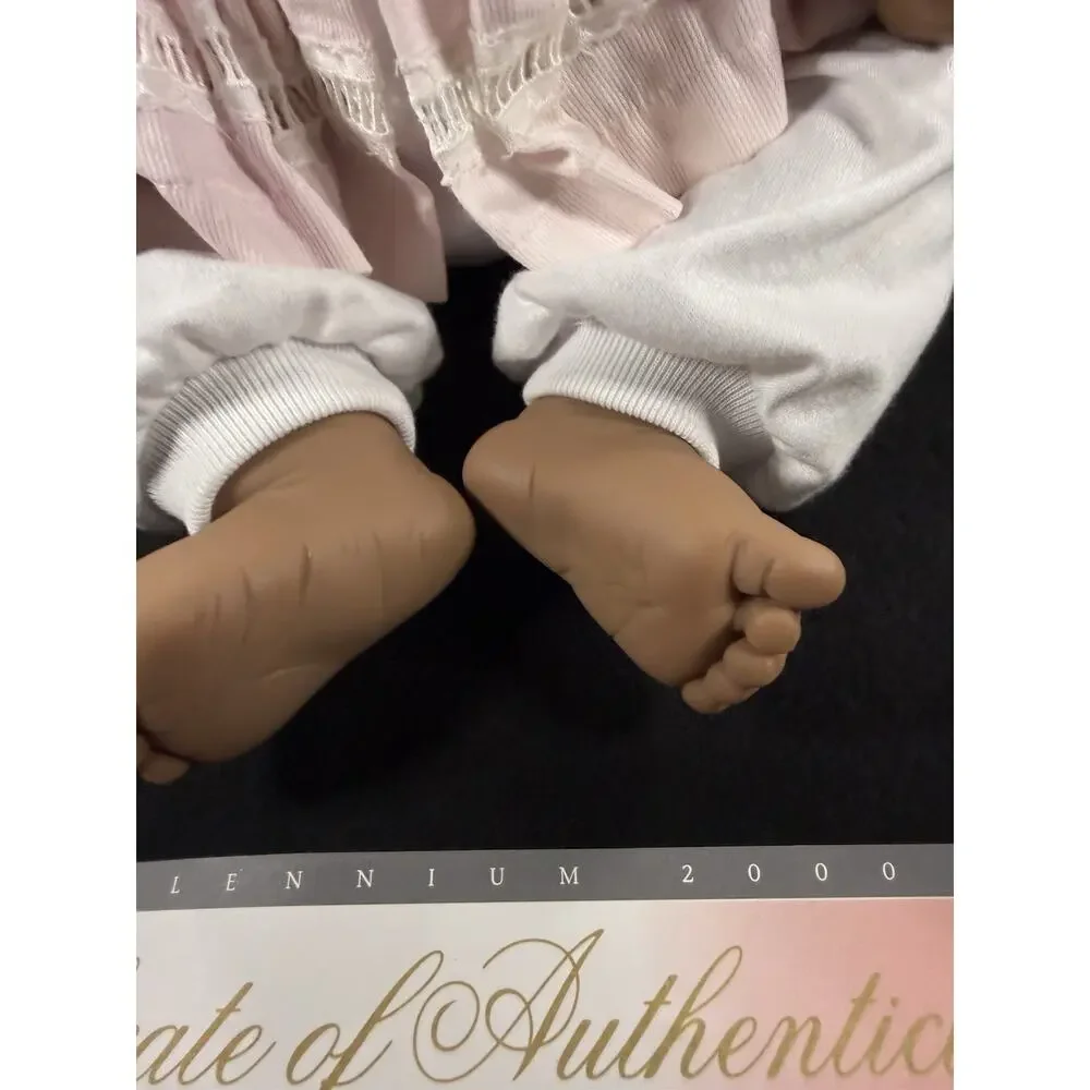Lee Middleton Baby Bows Doll With Box And COA African American Vintage 1990s
